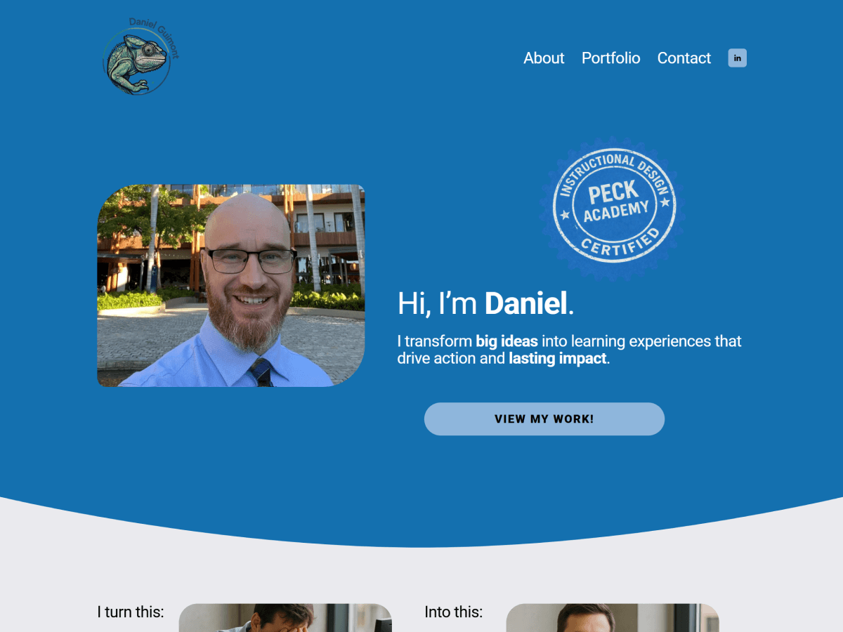 Daniel Guimont portfolio homepage