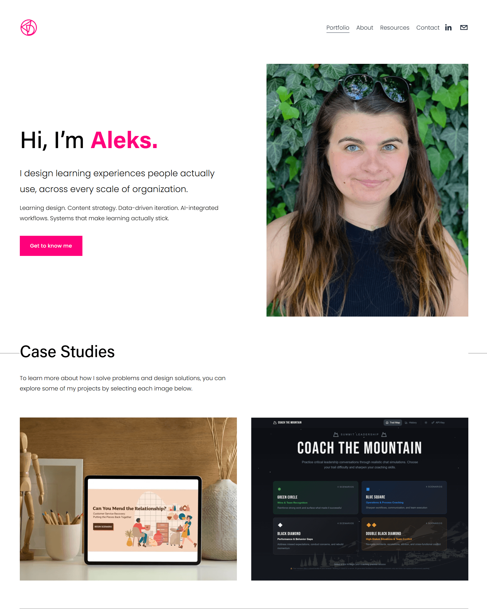 Aleksandra Drobik's portfolio homepage