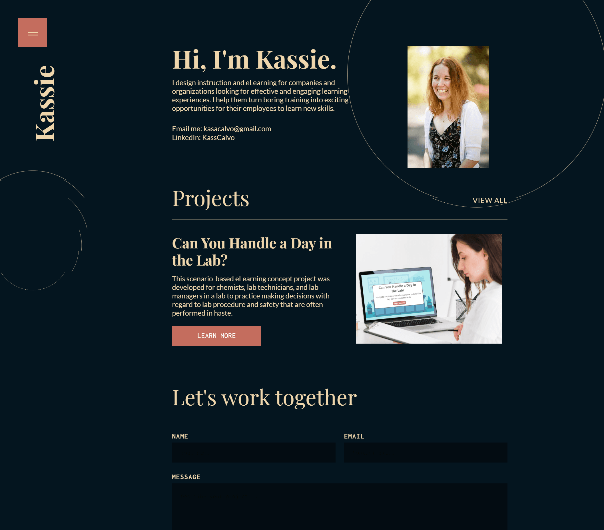 Kassie Calvo's portfolio homepage