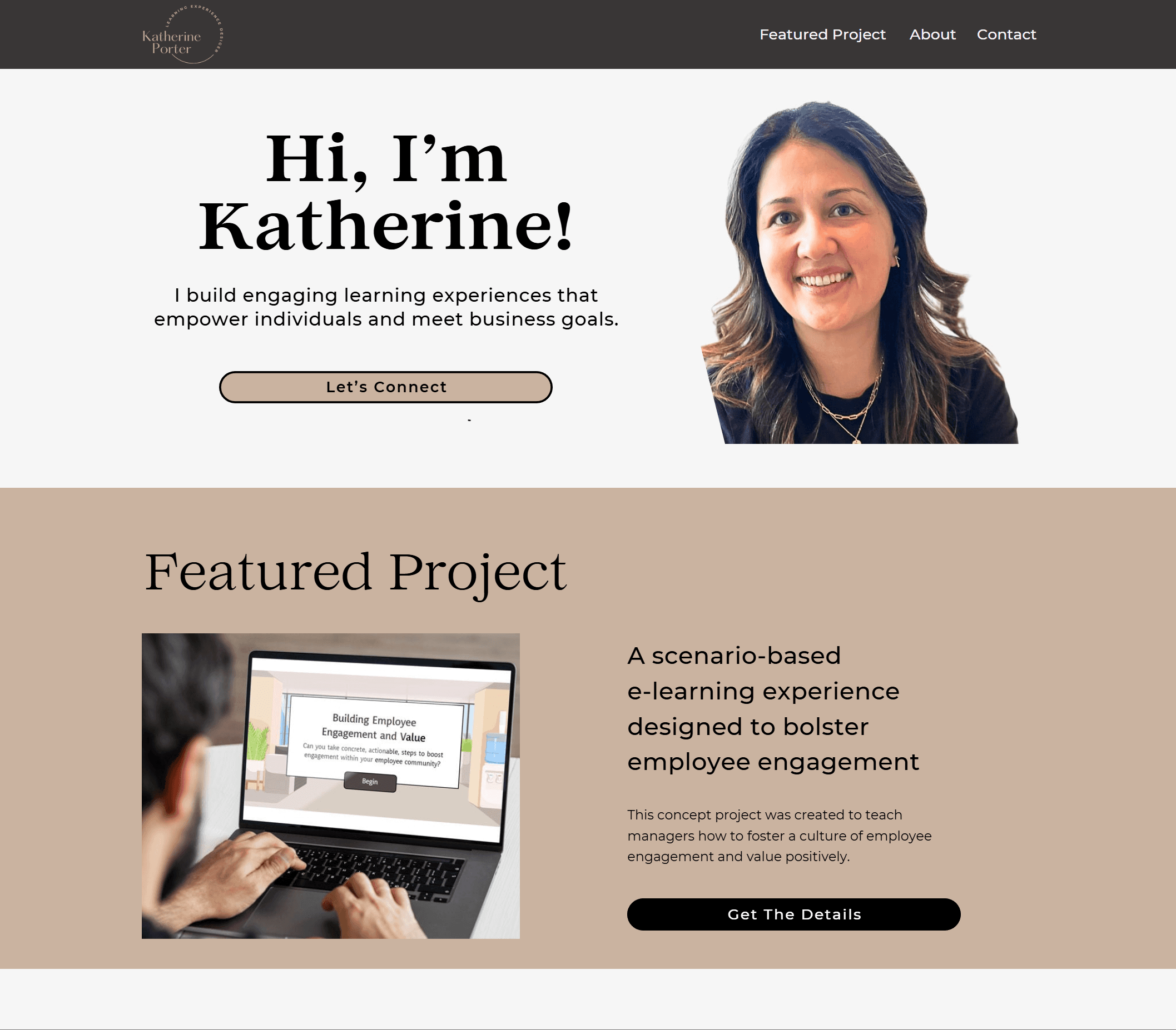 Katherine Porter's portfolio homepage