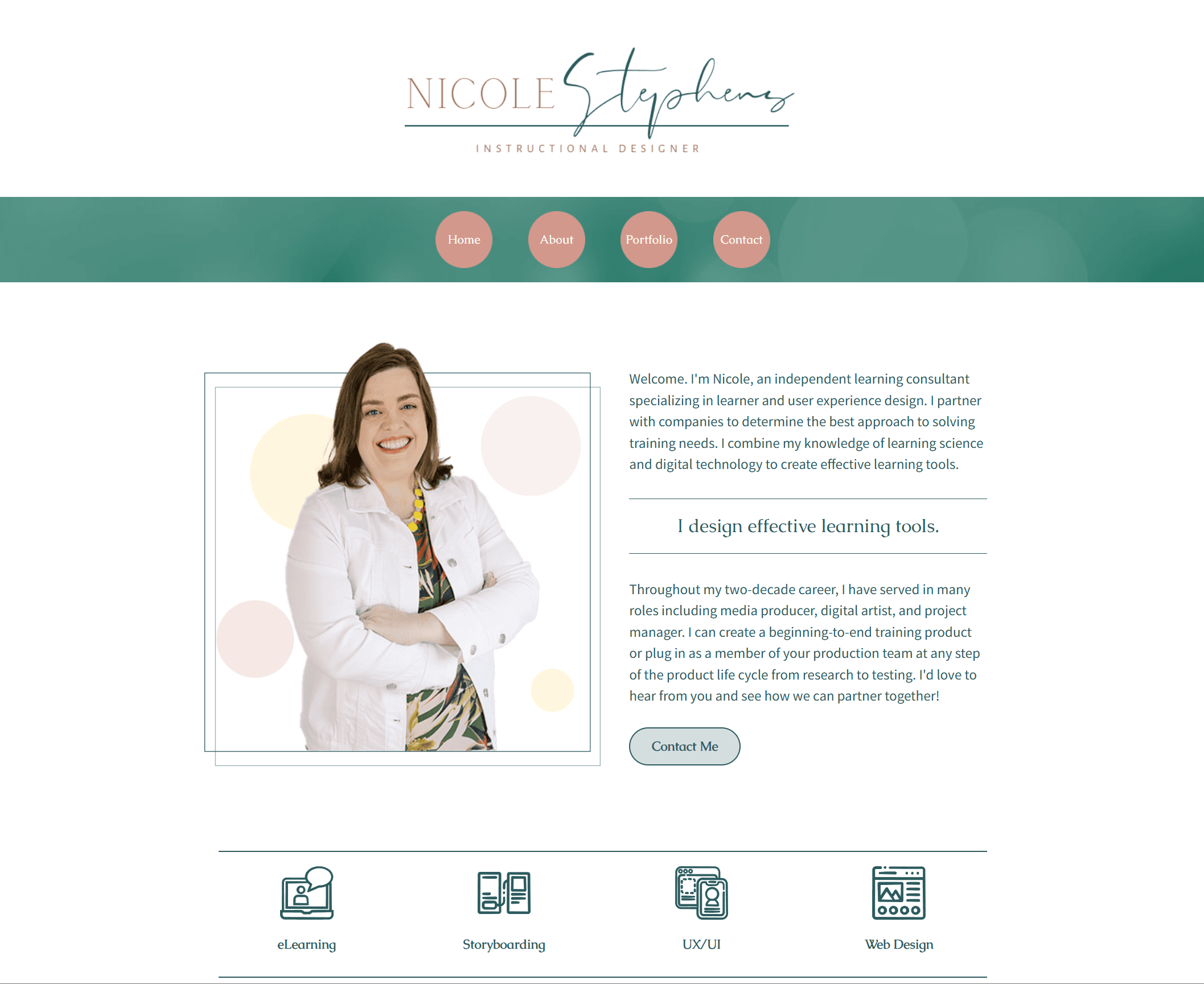 Nicole Stephens's portfolio homepage