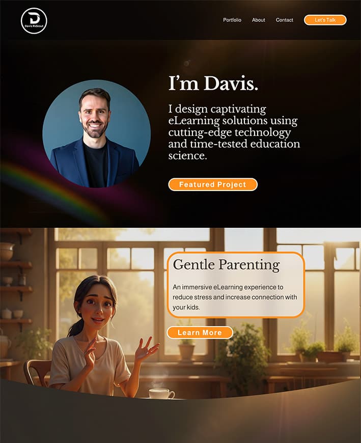 Davis Rideout's portfolio homepage