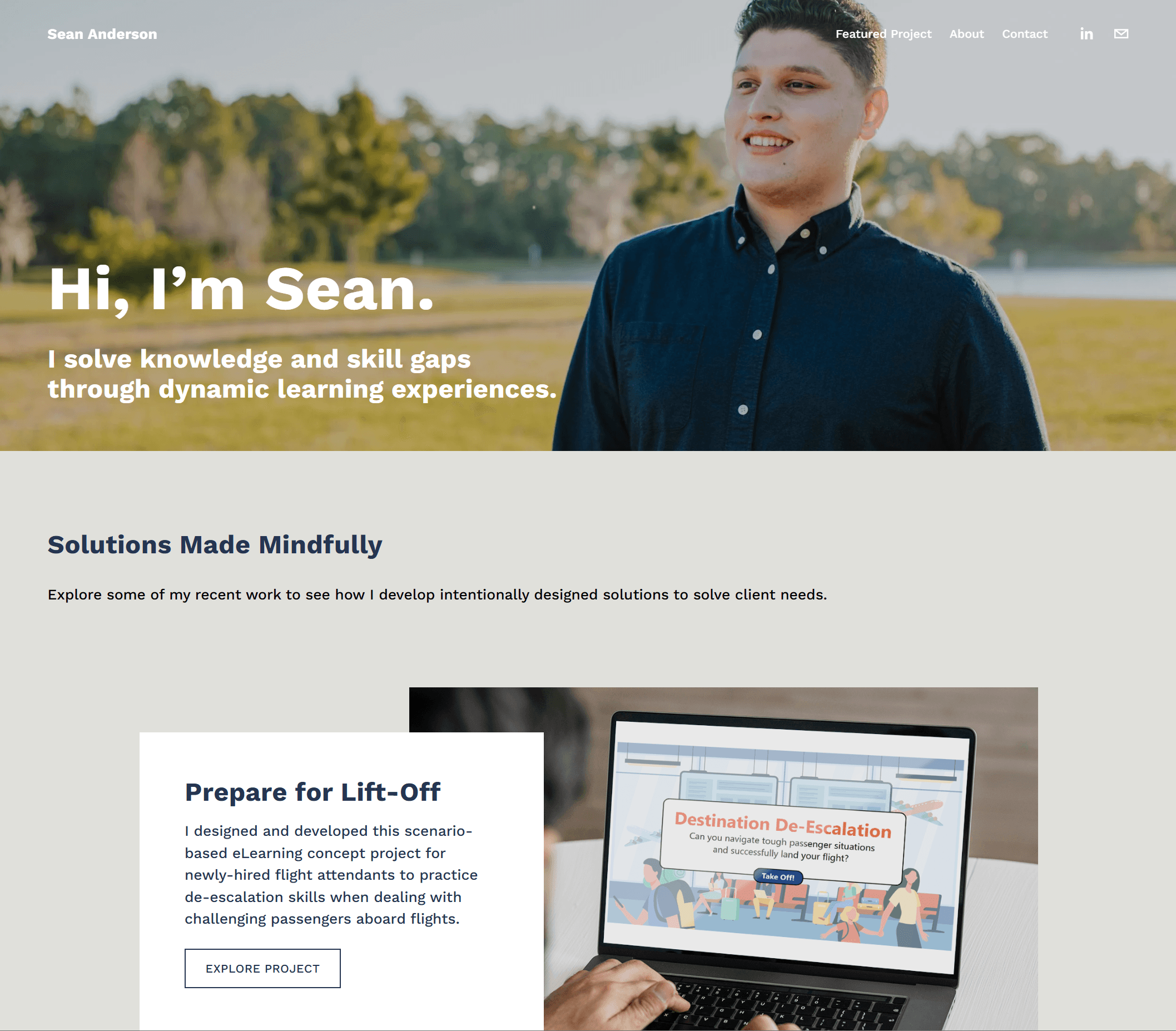 Sean Anderson's portfolio homepage