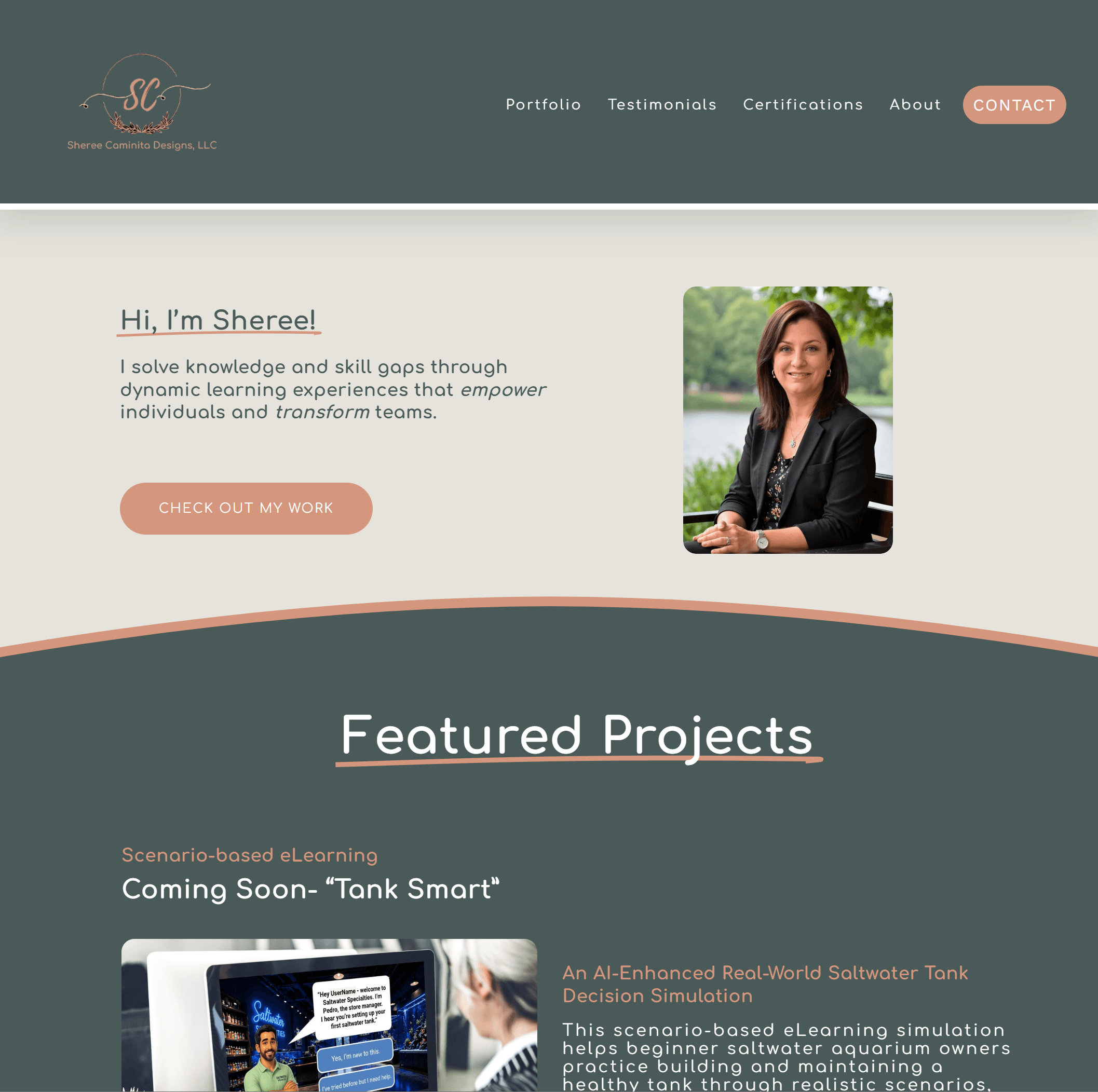 Sheree Caminita's portfolio homepage